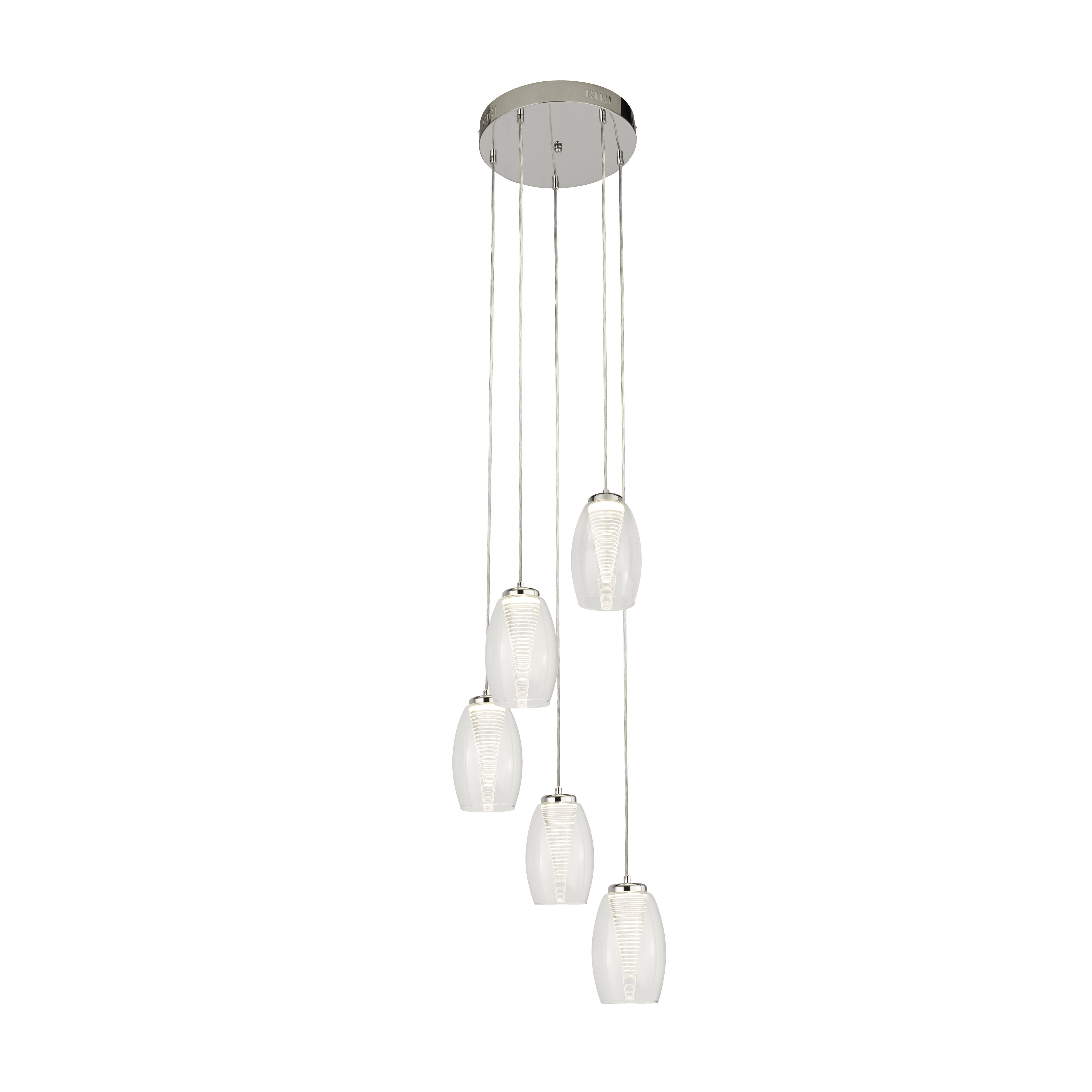 5-Licht Hängelampe Cyclone grau Searchlight 5053423174440