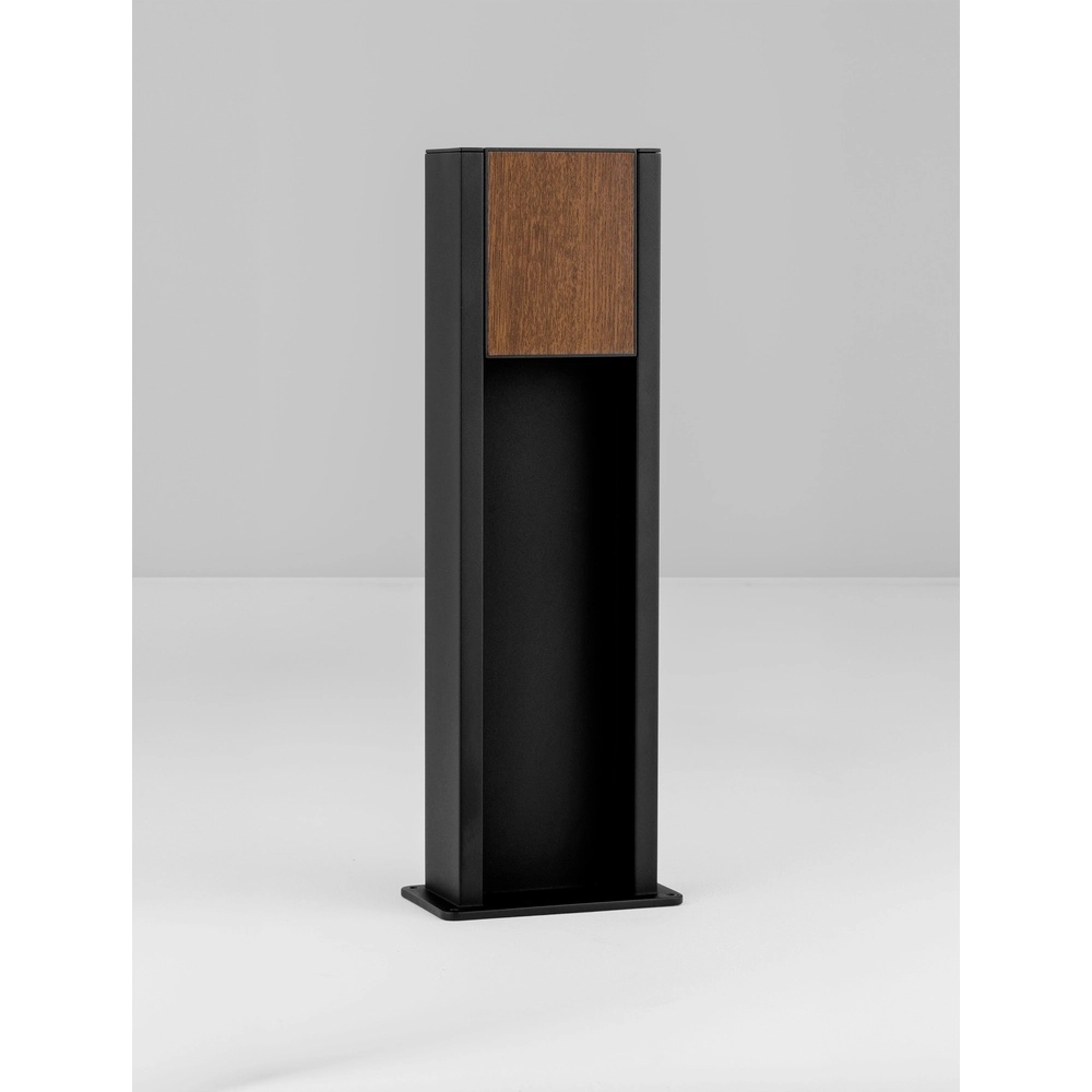 Gartenleuchte Kioo schwarz mit Holz Lyora 5212017478801