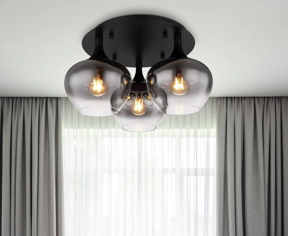 Designer-Deckenleuchte Maxy schwarz 3-flammig Globo 9007371432394