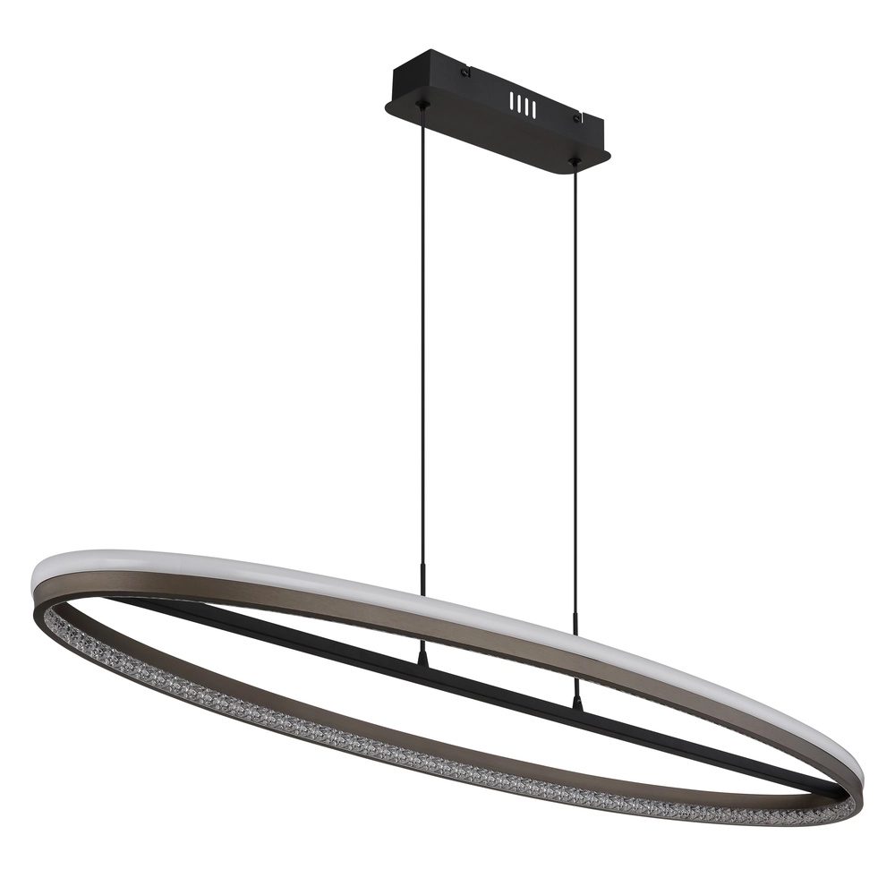 Design-Pendellampe Della Oval Schwarz Globo 9007371474738