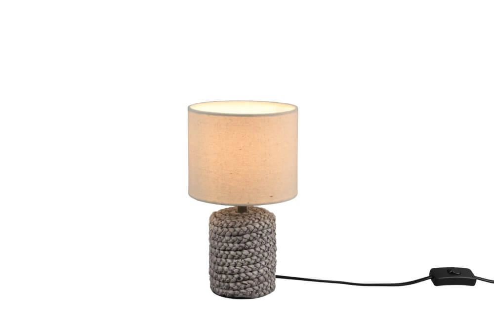 Tischlampe Mala 26 cm Rattan mit Creme Trio 4017807506839