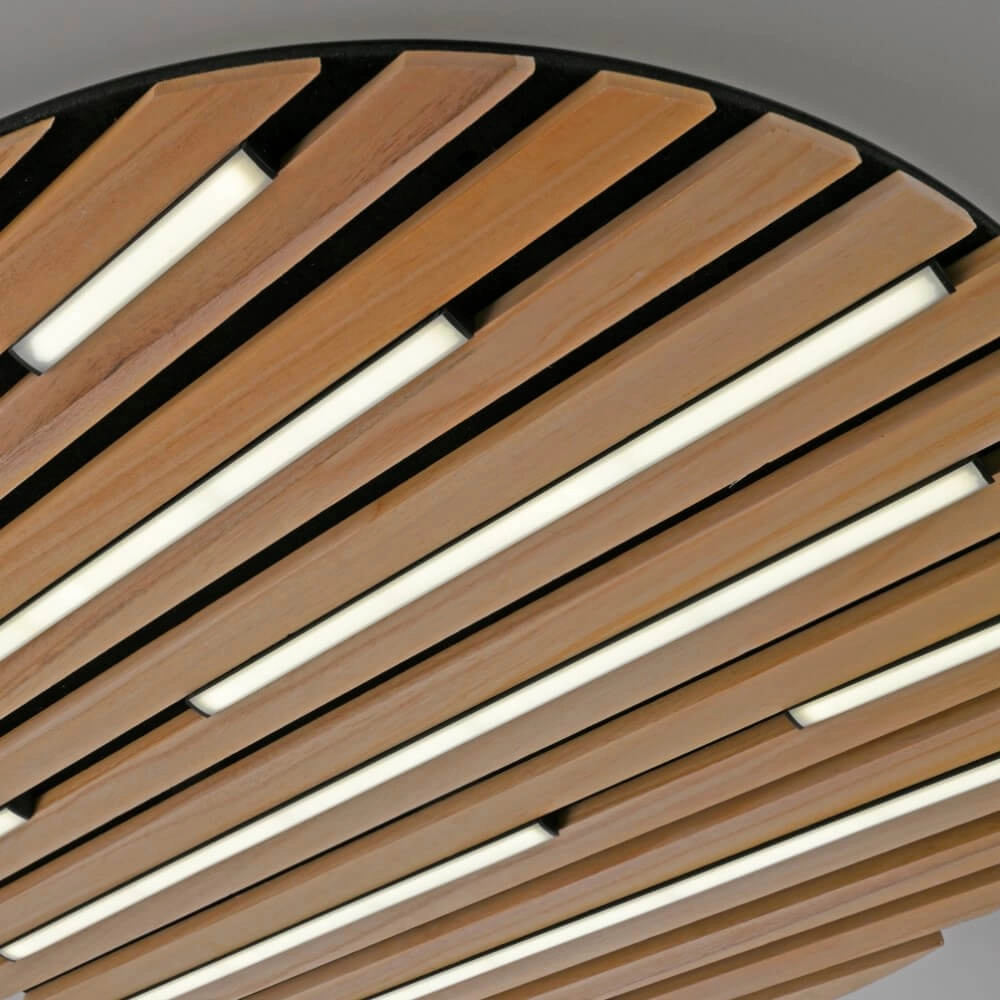 Runde Deckenleuchte Q-Akustik Ø 60cm Holz Paul Neuhaus 4012248385364