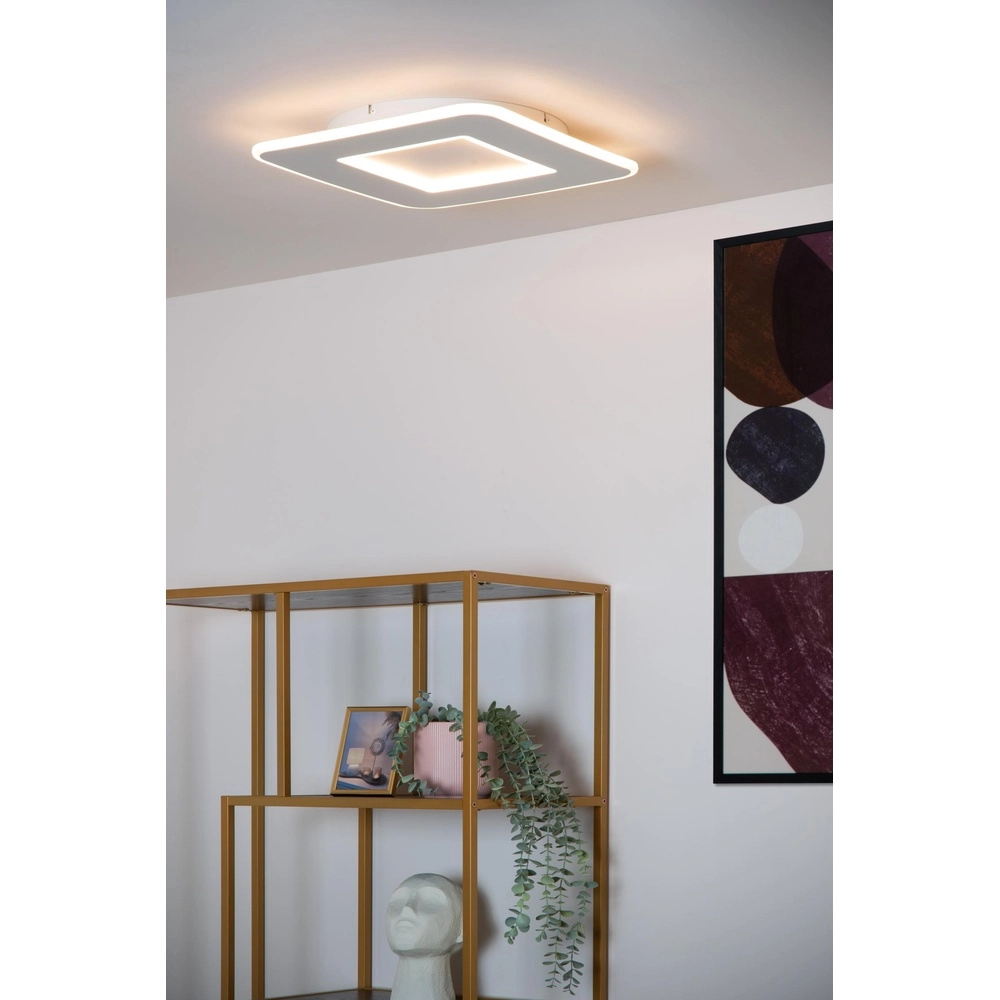 Quadratische Deckenlampe Axelle weißes 2700K dimmbar Lucide 5411212441706