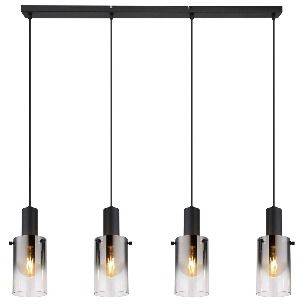 4-Licht Pendellampe Florentina Schwarzes Design Globo 9007371457236