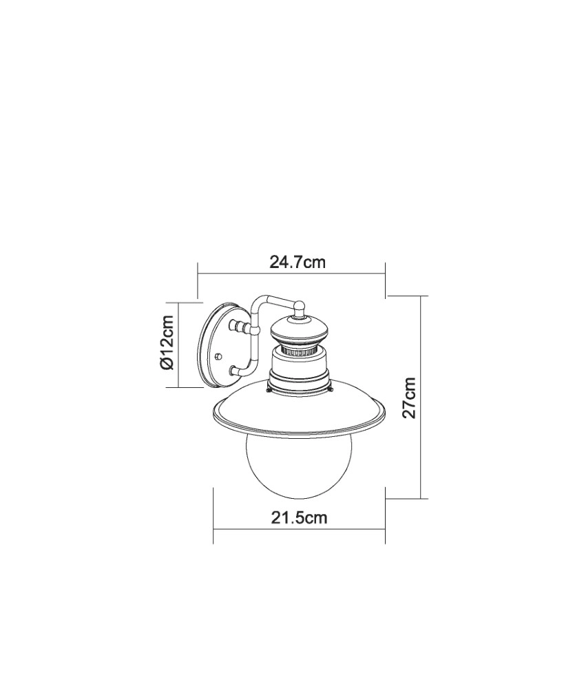 Entwurfswandlampe Sella Braun Globo 9007371381685