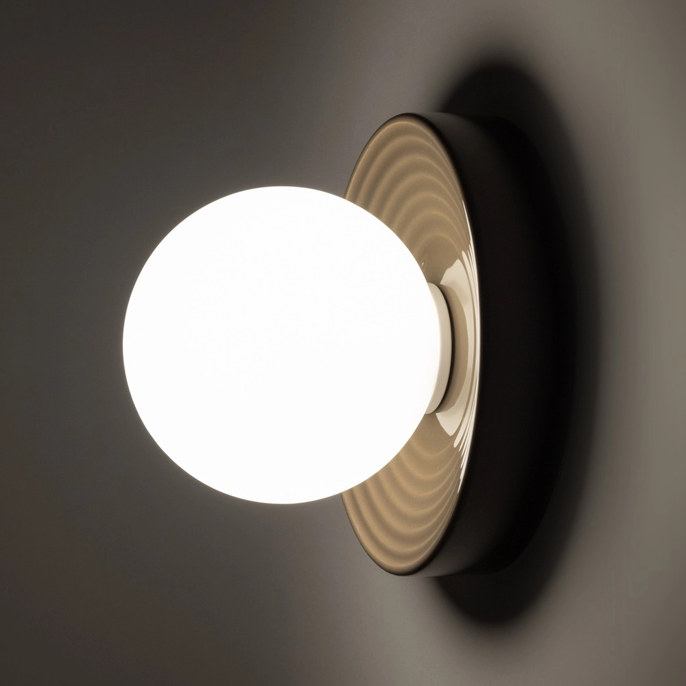 Design-Wandlampe Clay braun Ø 22 cm Lyora 5903139117470