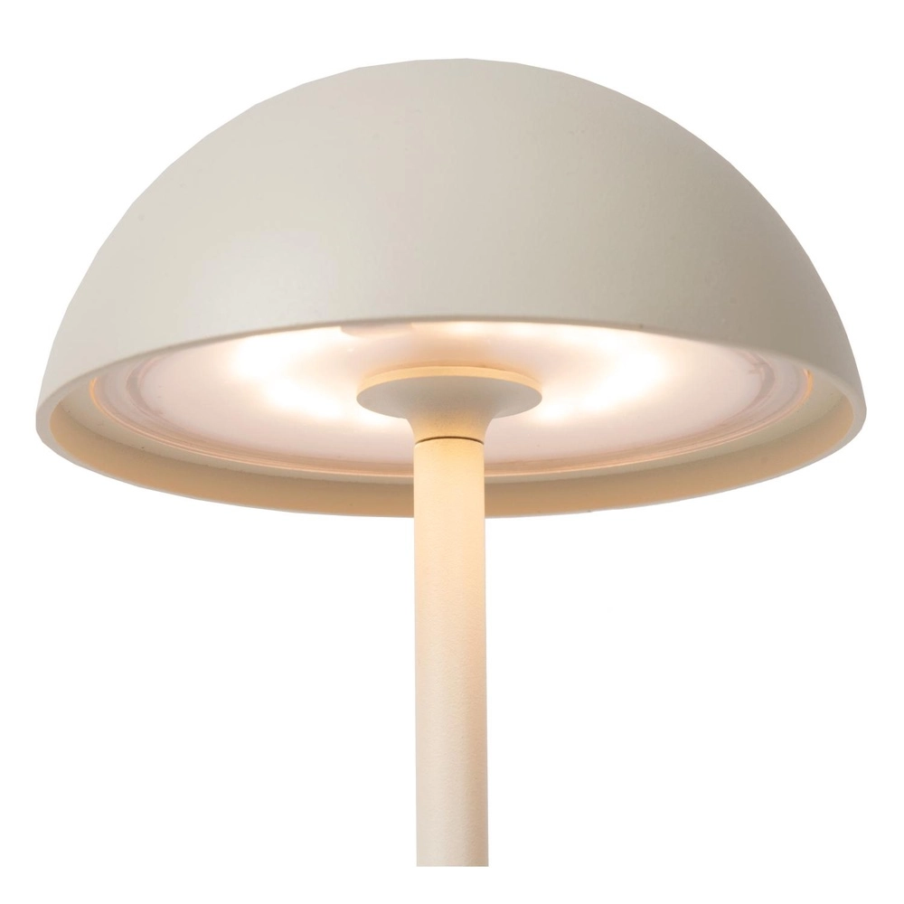 Wiederaufladbare Tischlampe Joy IP54 weiß Lucide 5411212151957