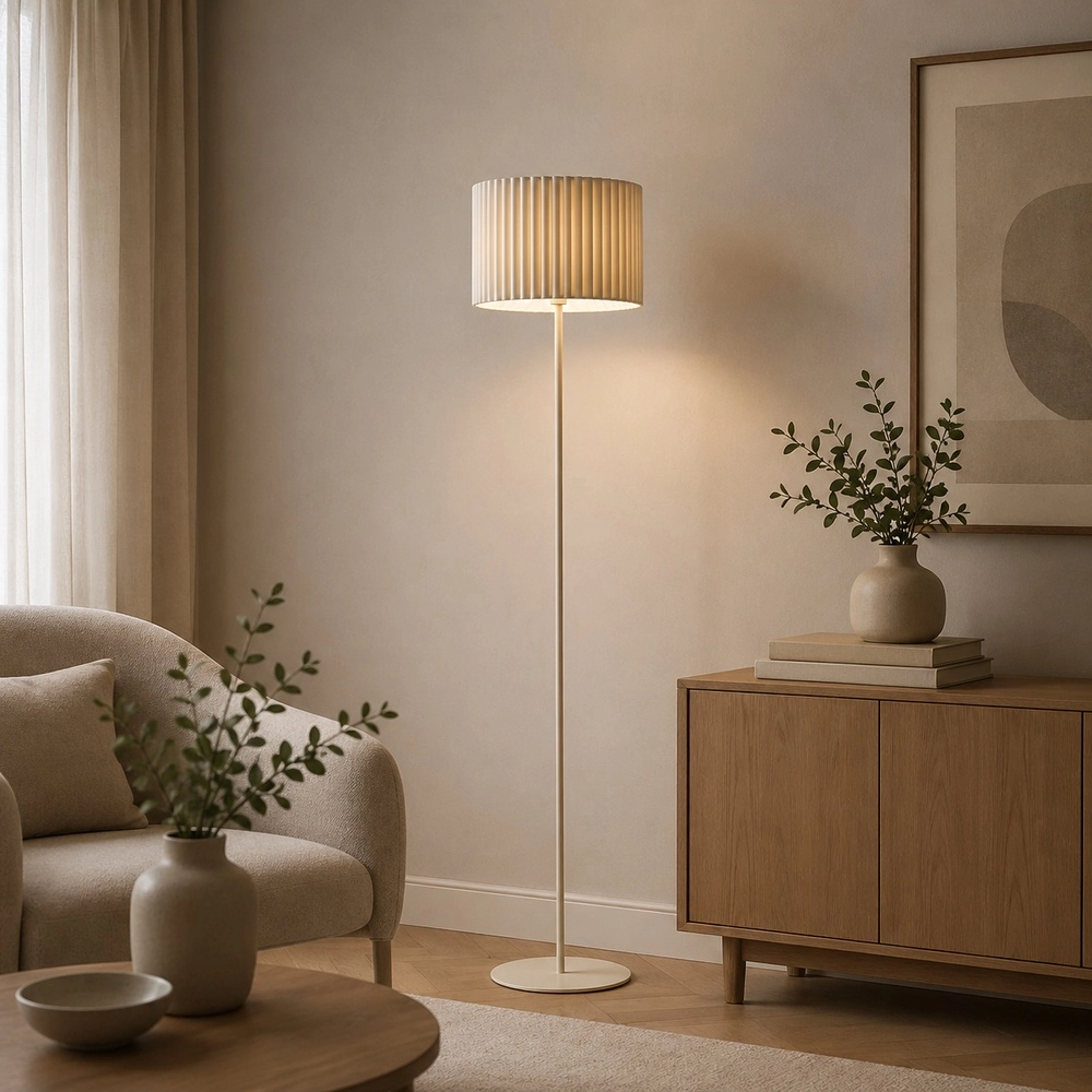 Stehlampe Velin Sandbraun Brilliant 4004353476808