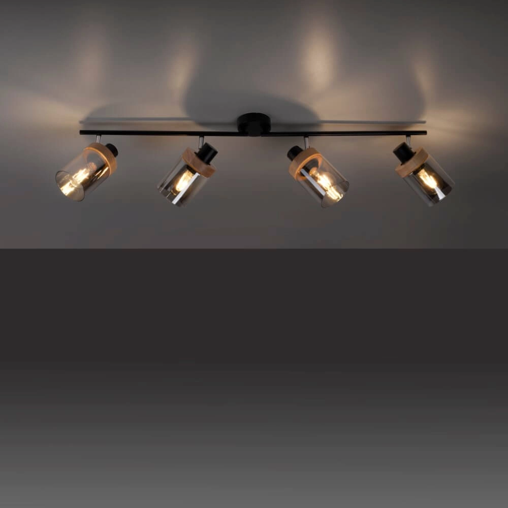Deckenleuchte Pasqual 4-Licht-Schwarz Just Light 4043689986124