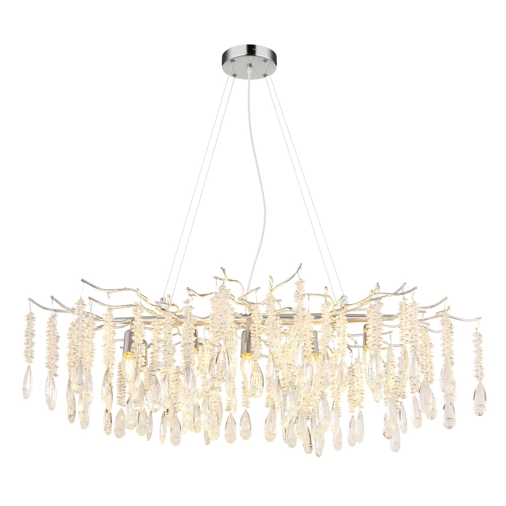 Pendellampe Kinga Silbergrau 100cm Globo 9007371567003