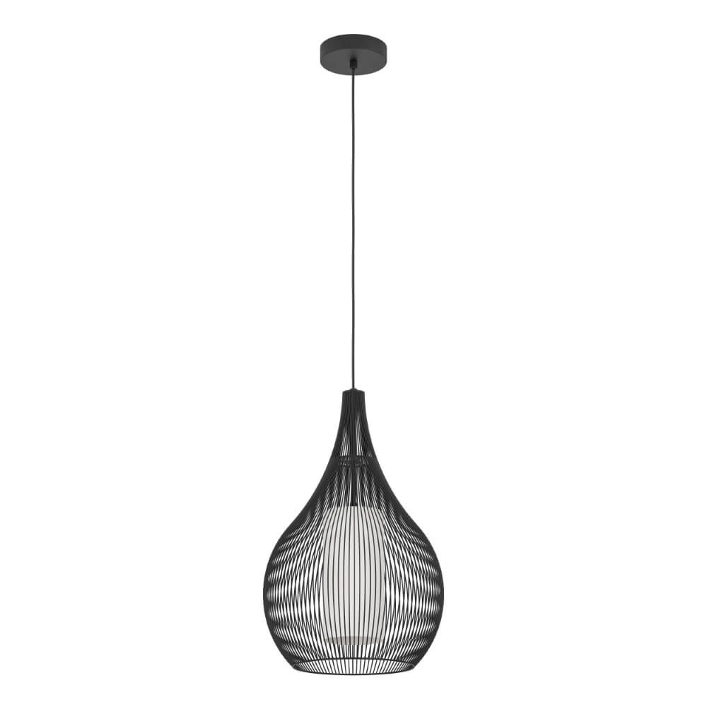 Moderne schwarze Hängelampe Razoni 1 Ø 32,5cm