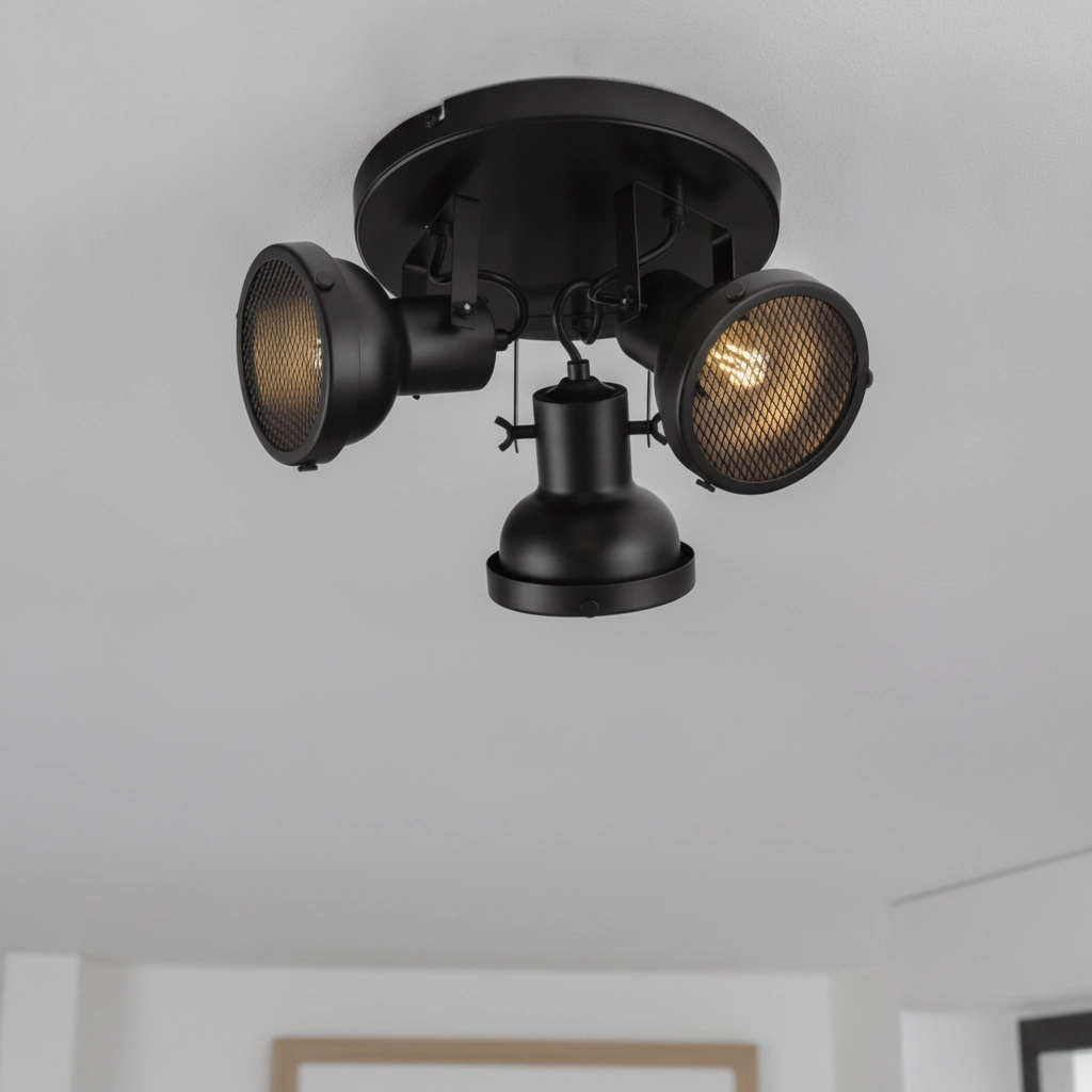 Deckenlampe Ruvi 3-flammig schwarz