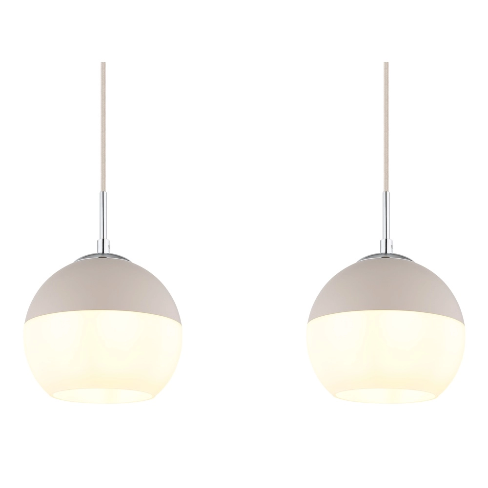 3-flammige Pendelleuchte Ragusa gerade sandbraun Globo 9007371578788