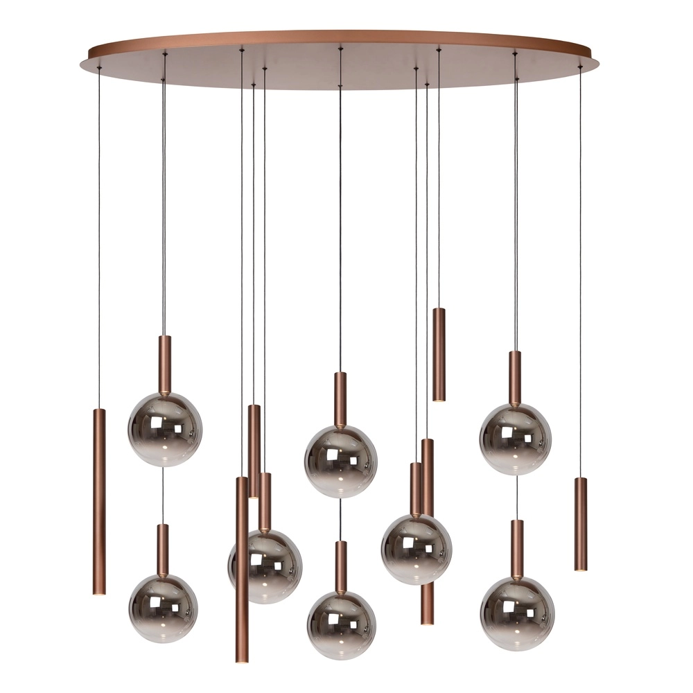 Design vide Pendellampe Jasmine Kupfer-14-Lampen Premium by Lucide 5411212741288