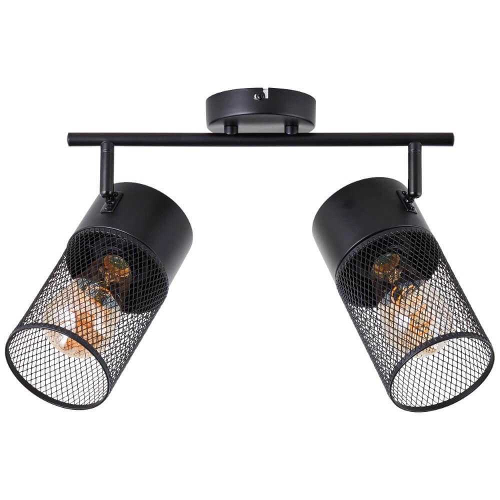 Schwarze Deckenlampe Kamolo 2x E27 Brilliant 4004353409400
