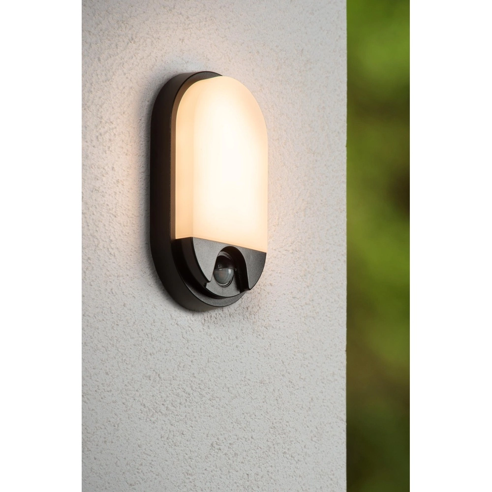 Ovale Wandlampe Hups Ir Schwarz mit Sensor