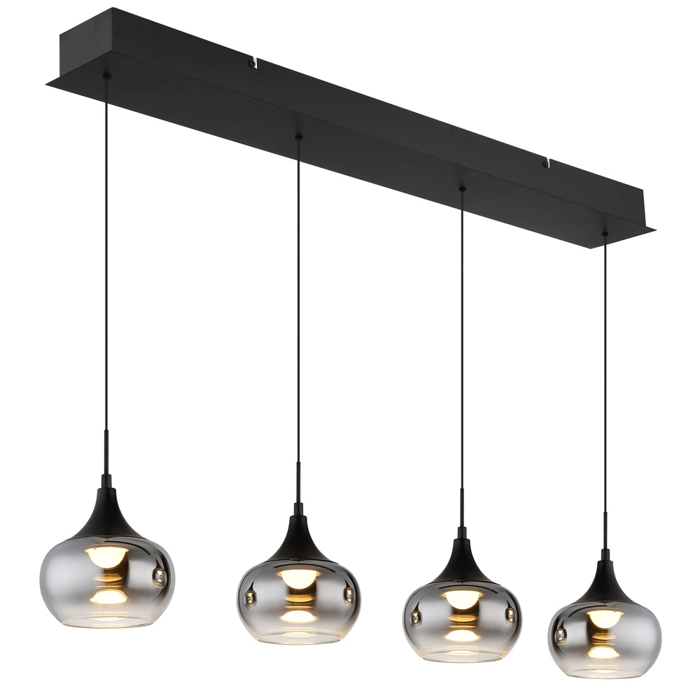 Design-Pendellampe Lui 4-Licht Schwarz