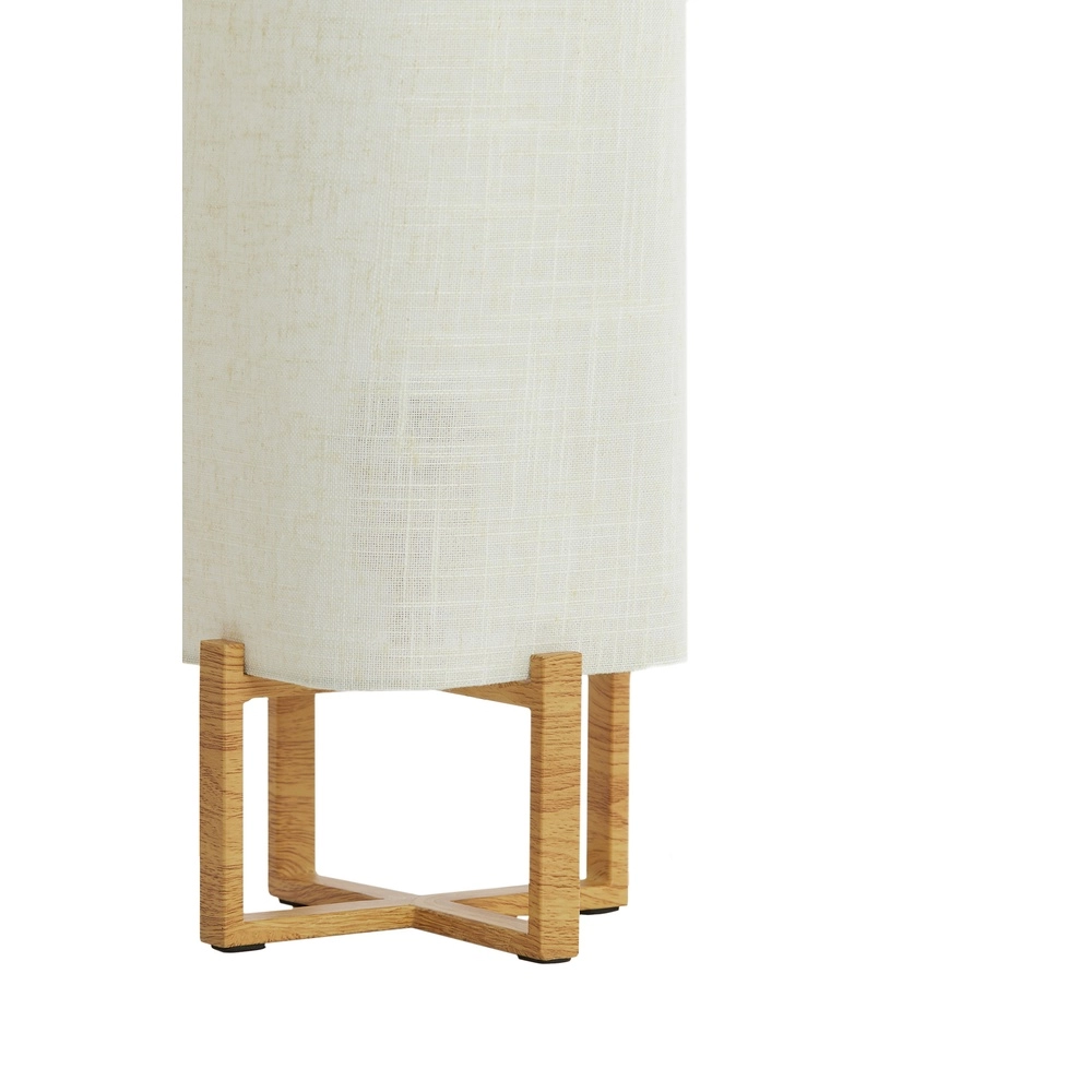 Tischlampe Wyn 39 cm – cremefarbenes Seil mit Holzoptik Light & Living 8717807792541