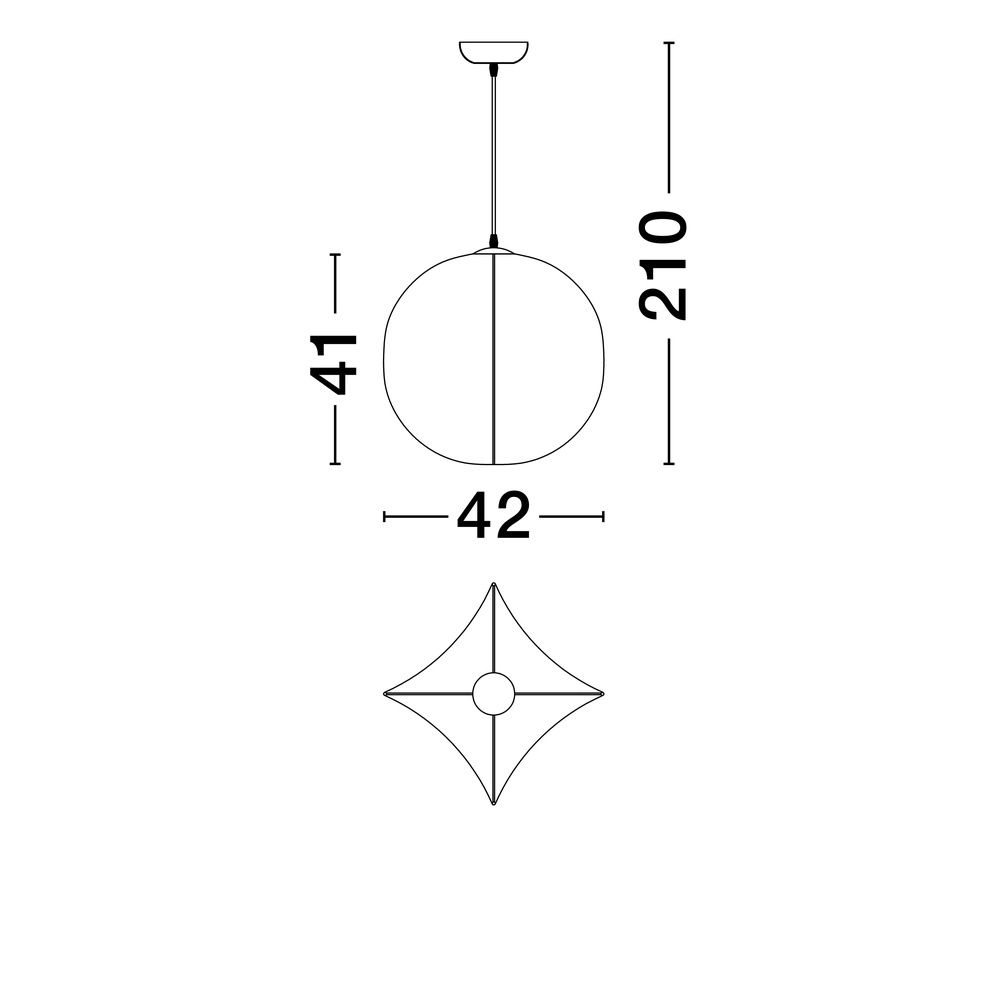 Weiße Pendelleuchte Pierida Ø 42cm Lyora 5212017468079