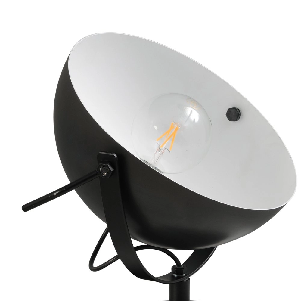 Tischlampe Industria Uplighter 30 cm schwarz mit weiß Masterlight 8718121236681