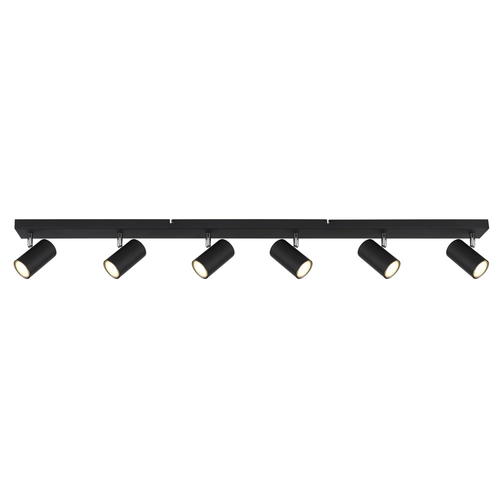 Deckenlampe 6-Licht Robby Schwarz Globo 9007371433599