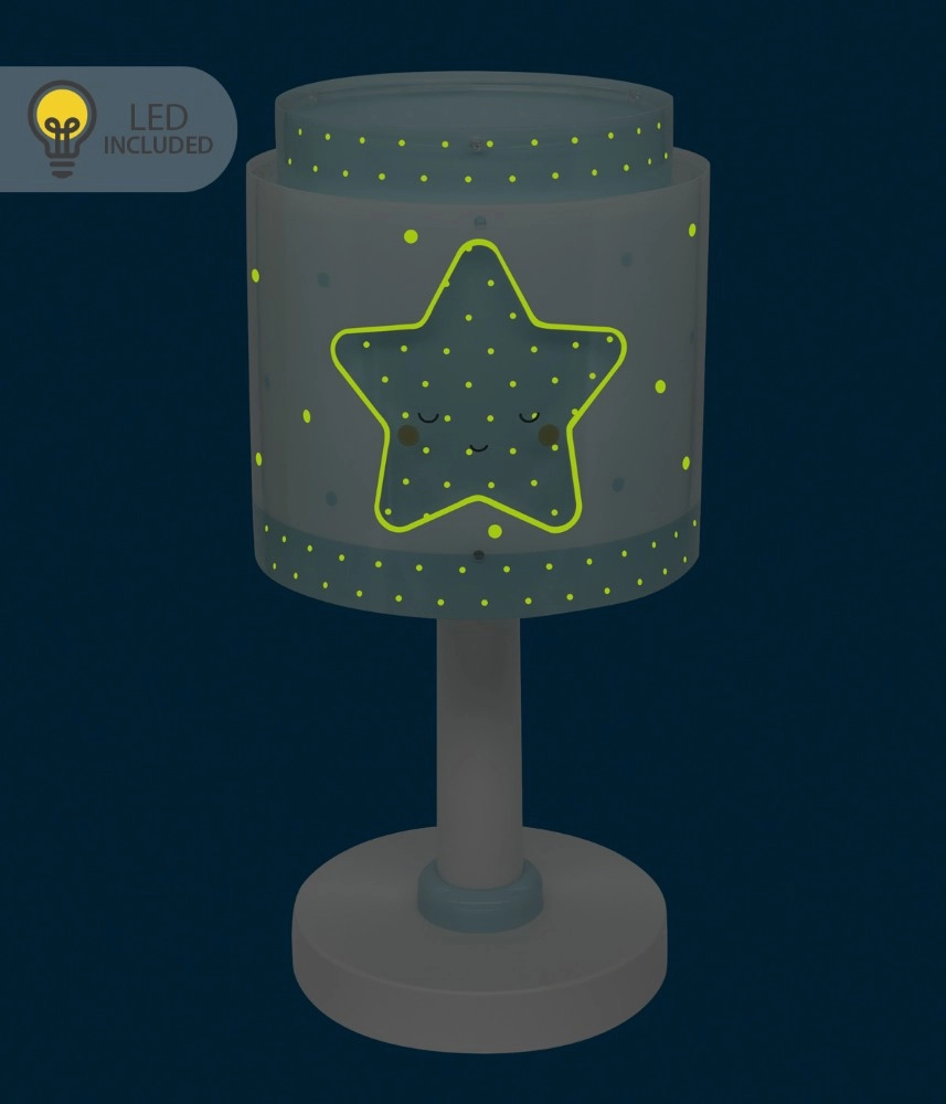 Tischlampe Baby Dreams blaues Leuchten im Dunkeln Dalber 8420406002613