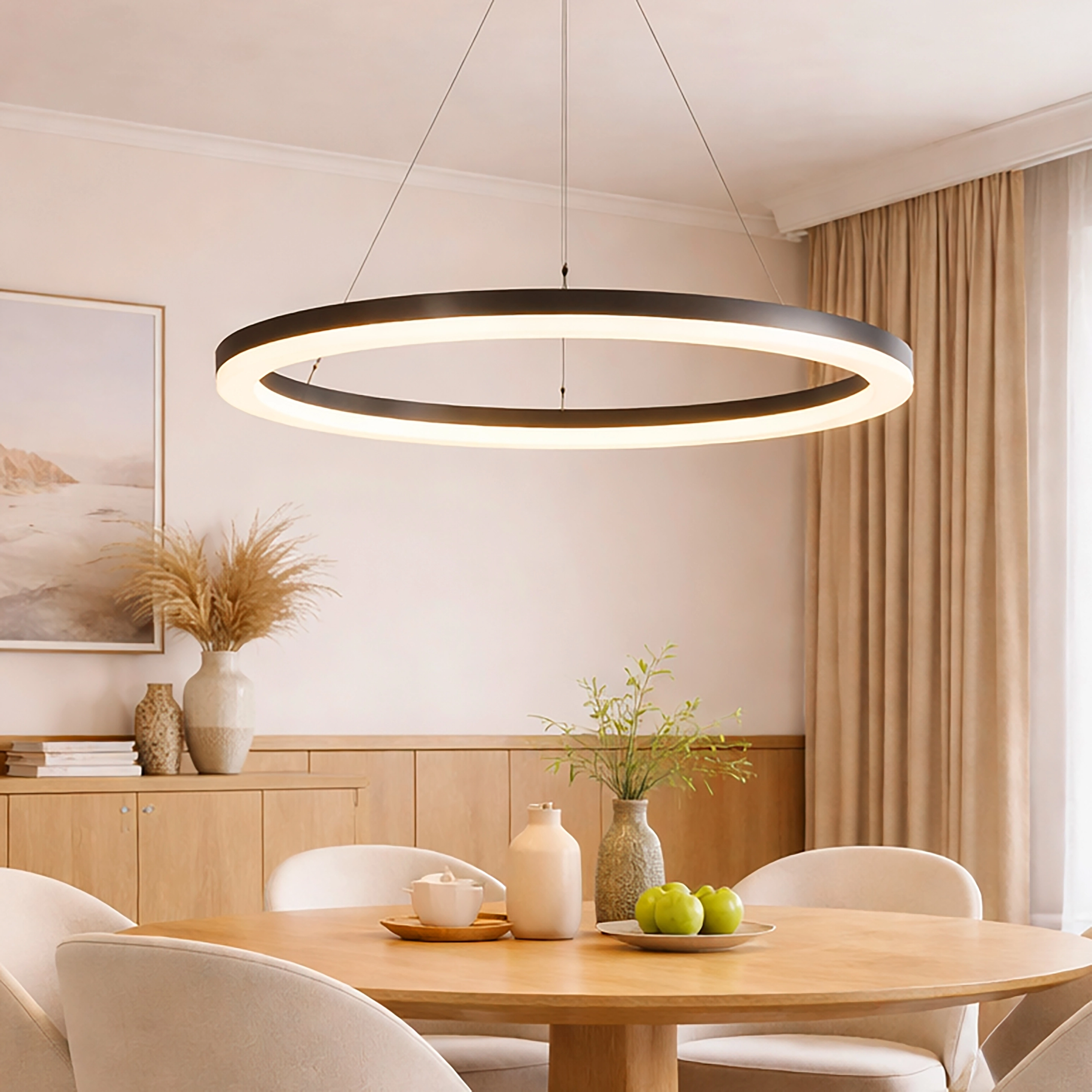 Elegante Pendellampe Ara Ø 100cm Bronze Lyora 5053423316031