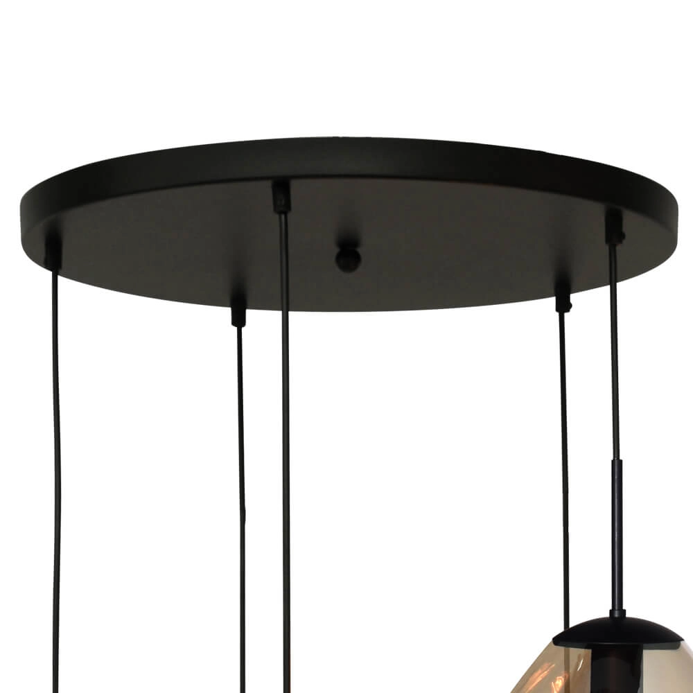 Vide-Hängelampe Lava 5x Goldglas Masterlight 8718121286532