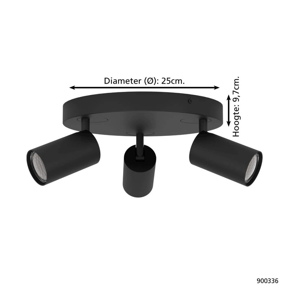 Deckenleuchte Zigbee Telimbela-Z Ø 25cm schwarz Eglo 9008606239948