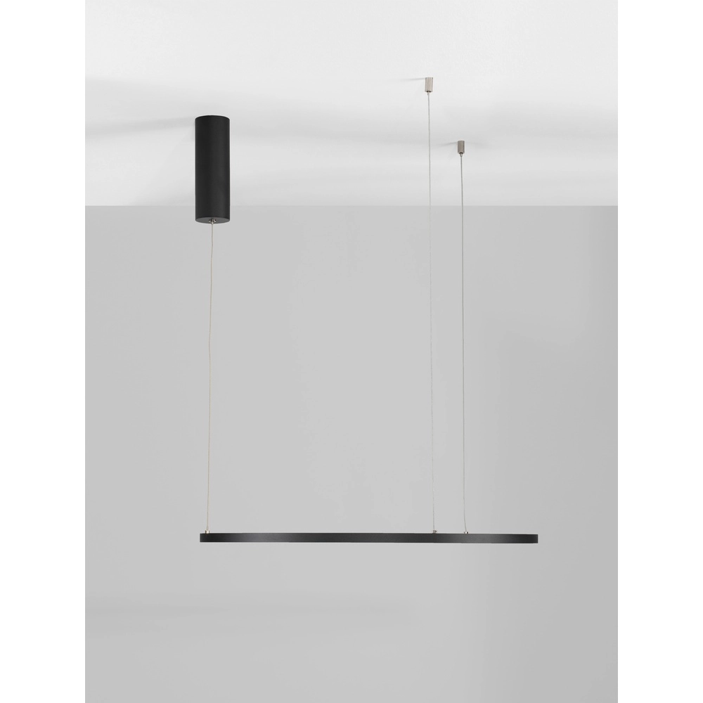 Runde Pendelleuchte Tarquin schwarz Ø 60cm Lyora 5212017438263