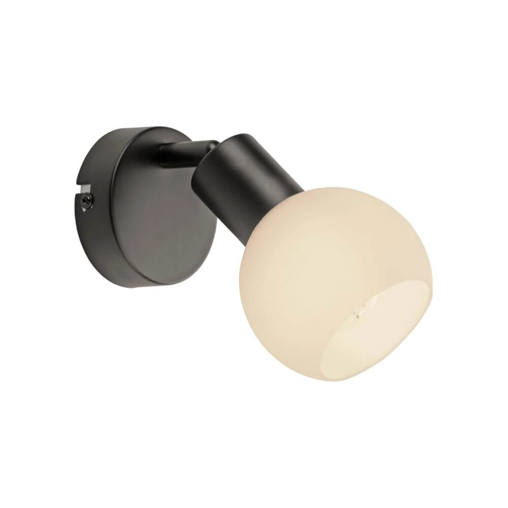 Schwarze Wandlampe Loki 1-Licht Just Light 4043689000752