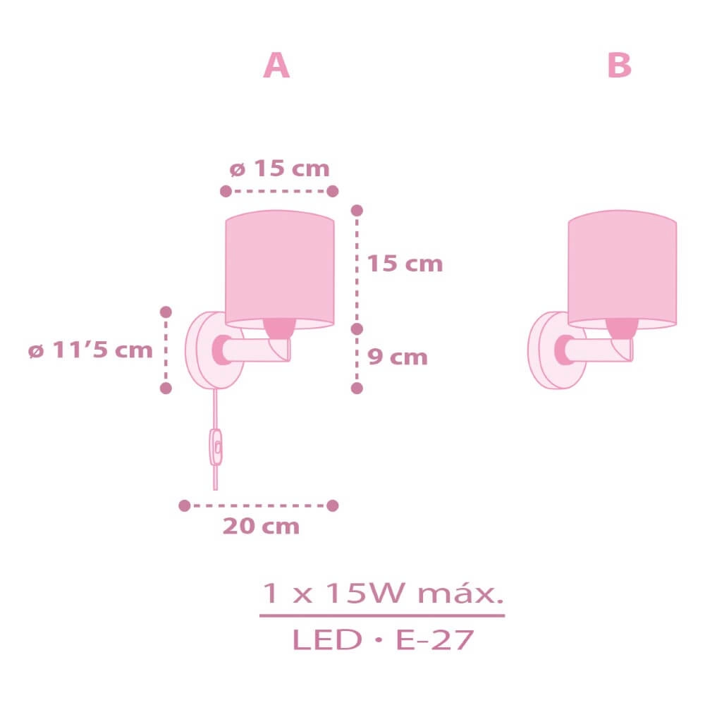 Wand-Nachtlicht Fairy Dreams Rosa Dalber 8420406424996