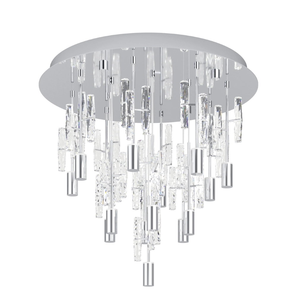 Einzigartige Deckenlampe Alemdina Chrom-3-Schritt-CCT