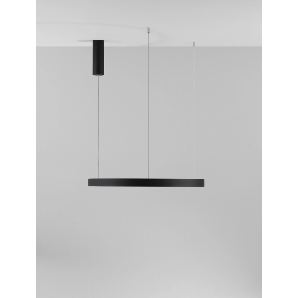 Runde Pendelleuchte Perrine schwarz Ø 60cm Lyora 5212017438416