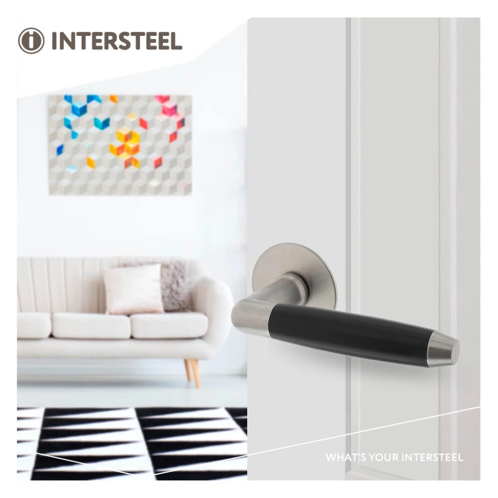 Türklinke Combinatie selbstklebende Rosette Edelstahl Intersteel 8714186557020