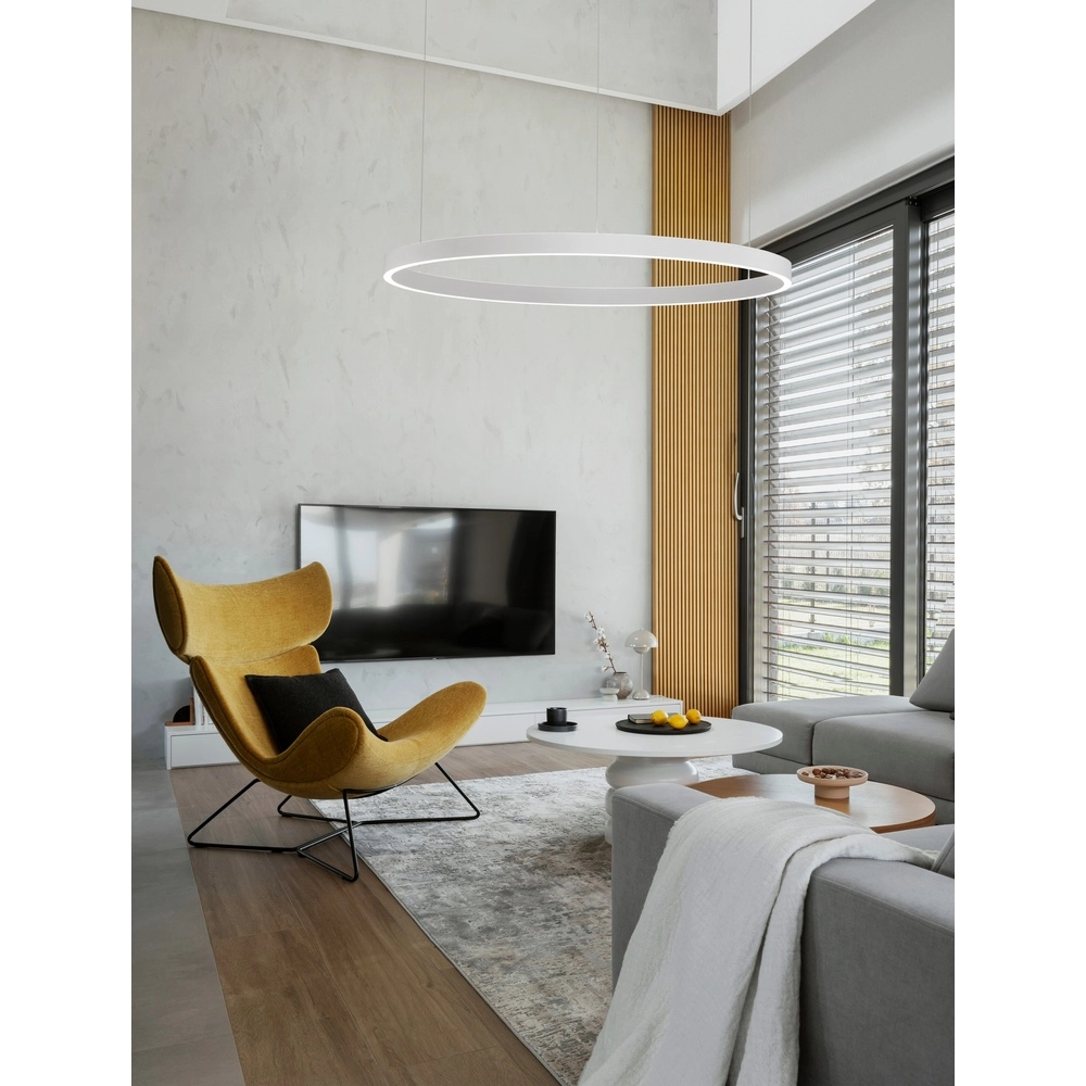 Design-Pendelleuchte Elowen weiß Ø 98cm Lyora 5212017439123