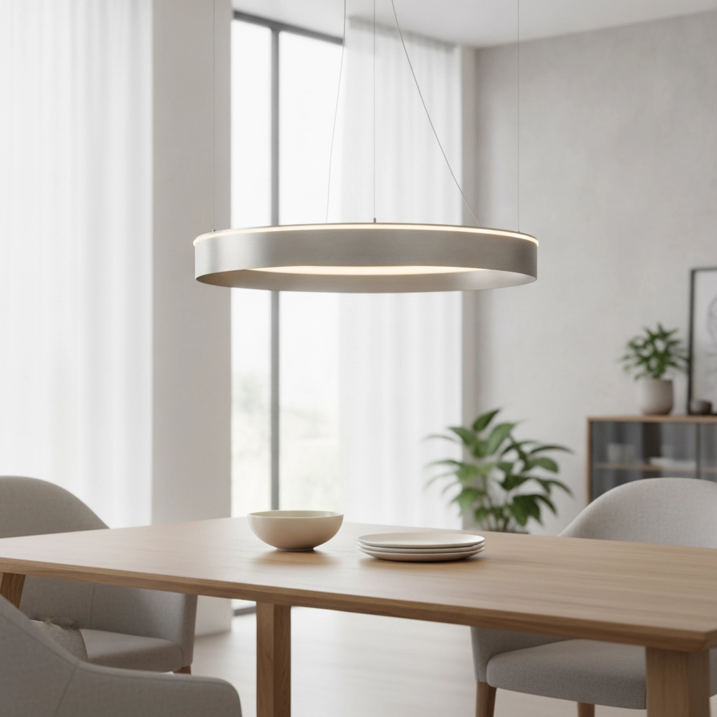 Moderne Pendellampe Olivia nickel Ø 78 cm