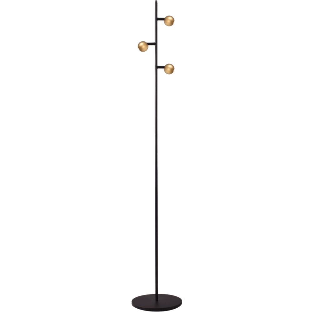 3-Licht Stehlampe Talana Schwarz mit Gold