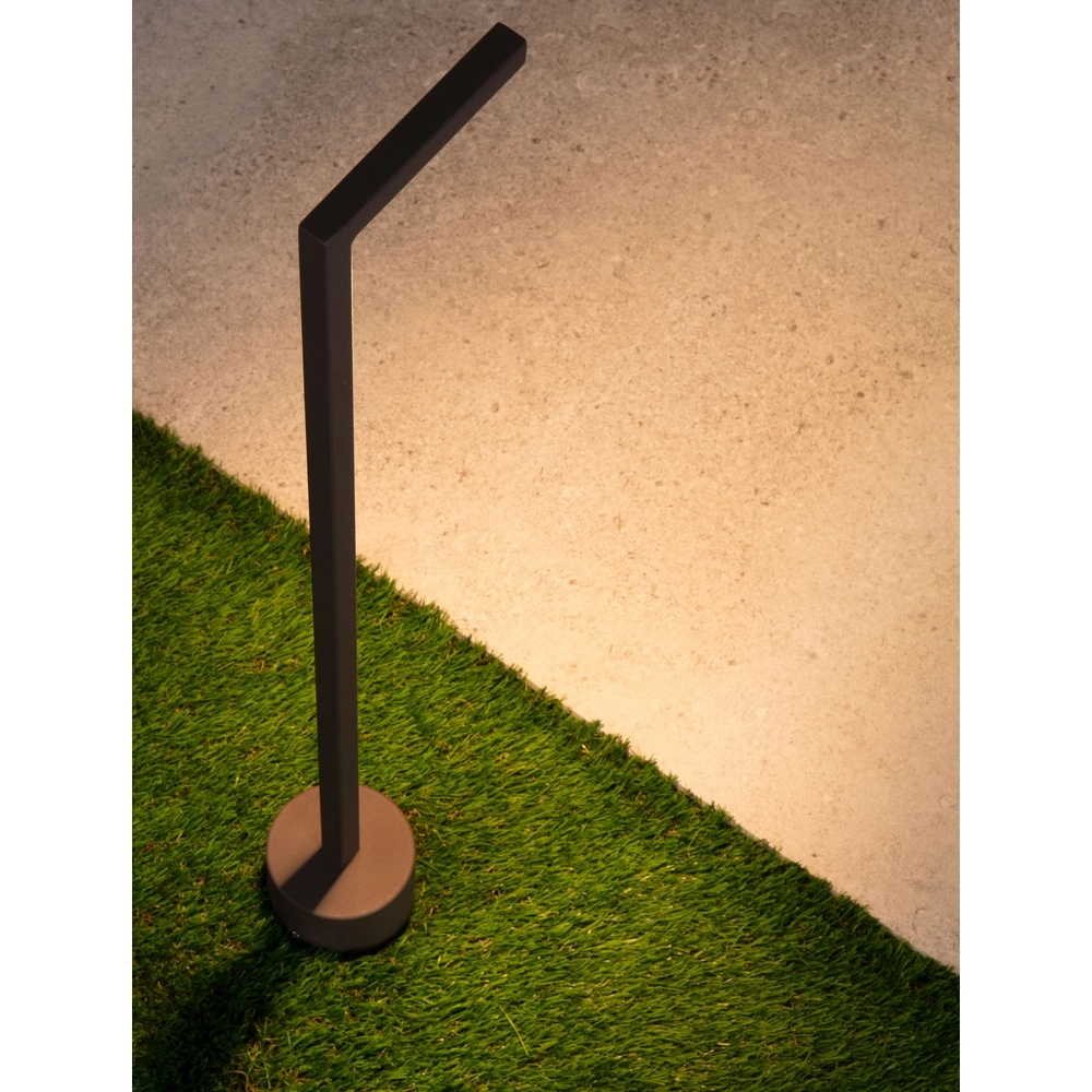 Schlanke Gartenleuchte Pipe Rostbraun 64,5cm