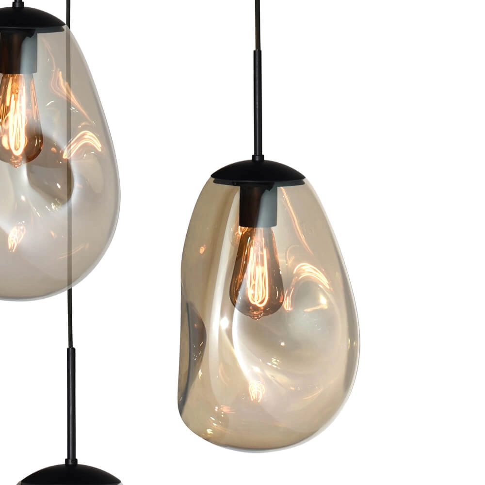 Pendelleuchte Lava 3x Goldglas Ø 22,5cm Masterlight 8718121286433