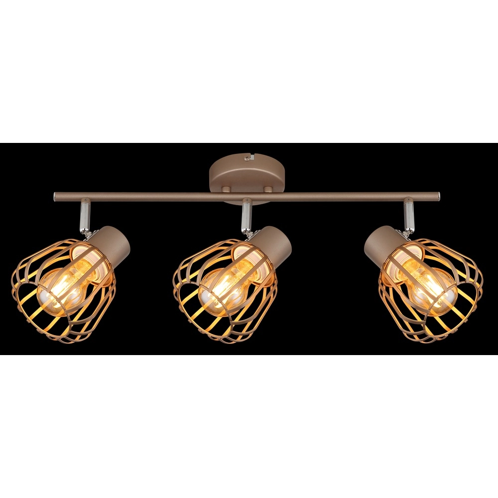 Deckenlampe Olin 3-hell Kaffeebraun Globo 9007371589579