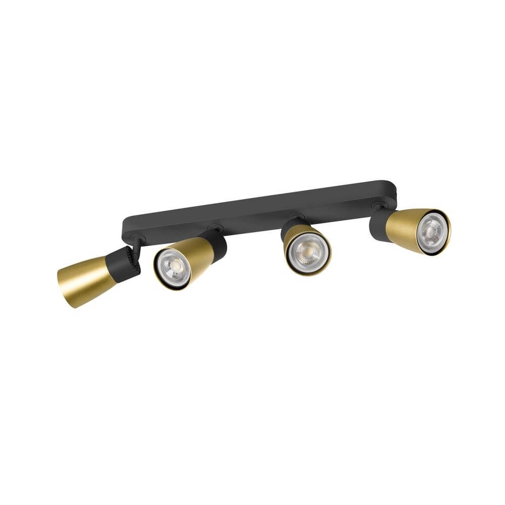 Spott Puri 2.0 Dome Schwarz-Gold 4-Lichter SLV 4024163293730