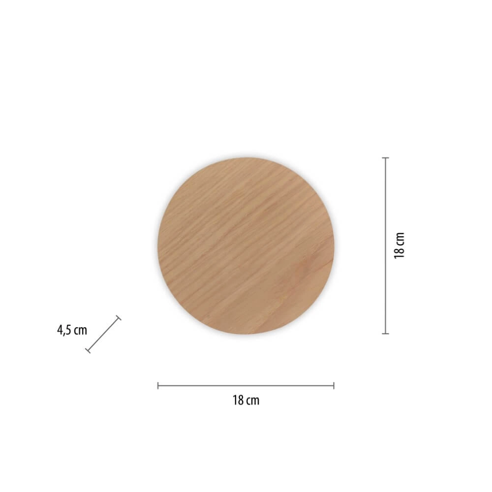 Design-Wandleuchte Akku Puntua Ø 18cm Holz Paul Neuhaus 4012248375785