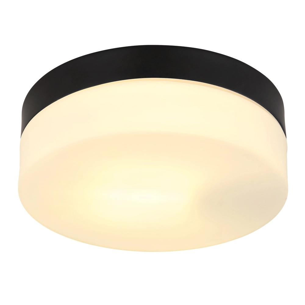 Design-Deckenlicht Vranos schwarz für den Außeneinsatz Ø 18,4 cm