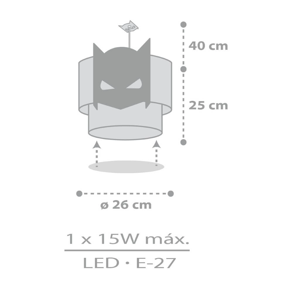 Kinderzimmer-Hängelampe Dark Hero Ø 26cm Dalber 8420406002781