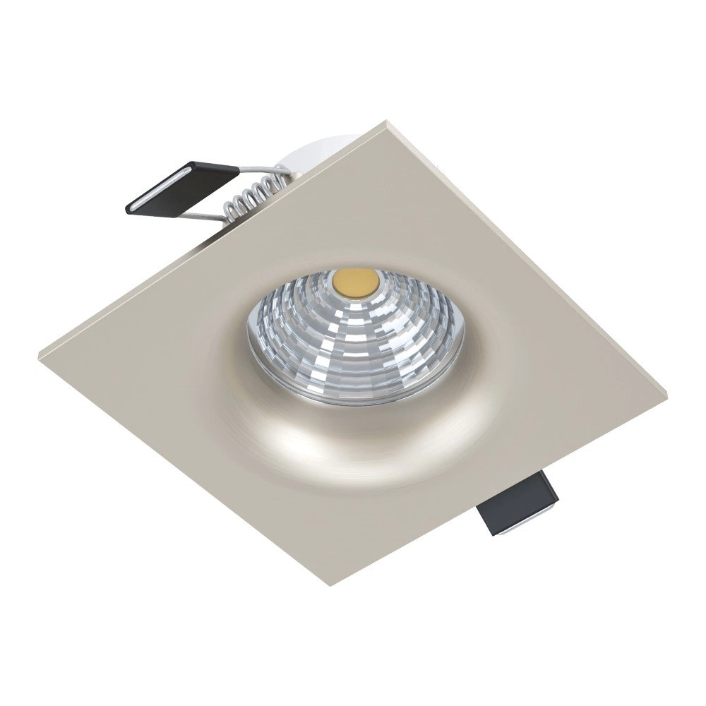 Quadratischer LED-Spot Saliceto 6W - 2700k - 8,8 cm Metallgrau