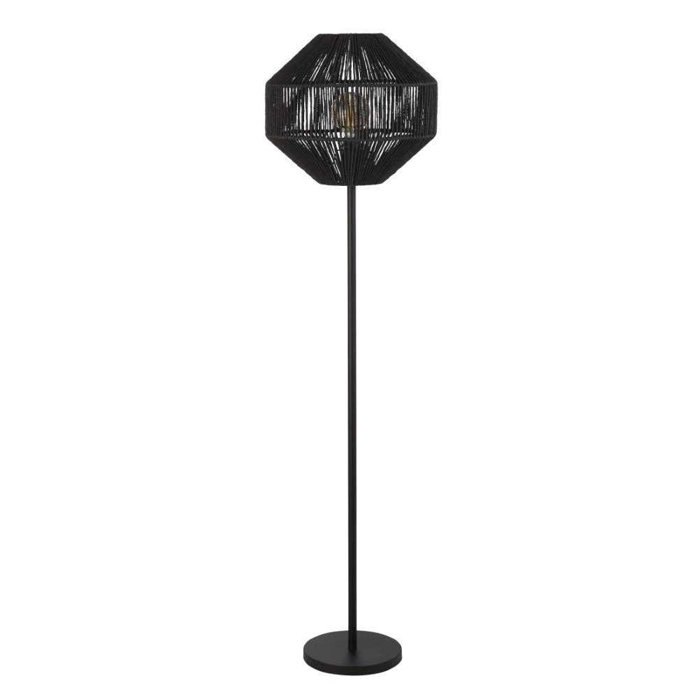 Schwarze Tischlampe Wicker