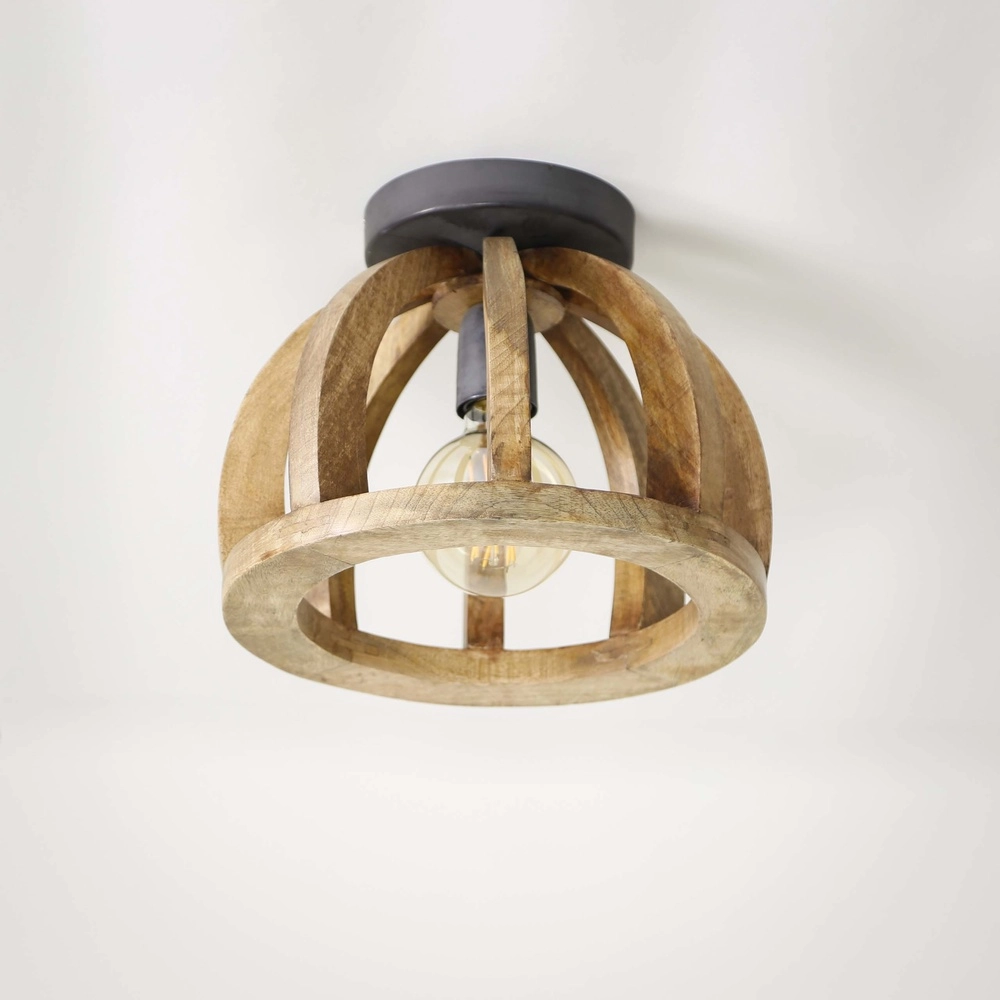 Holzdeckenlampe Orba Ø 30cm - Mango Lyora 8716803513228