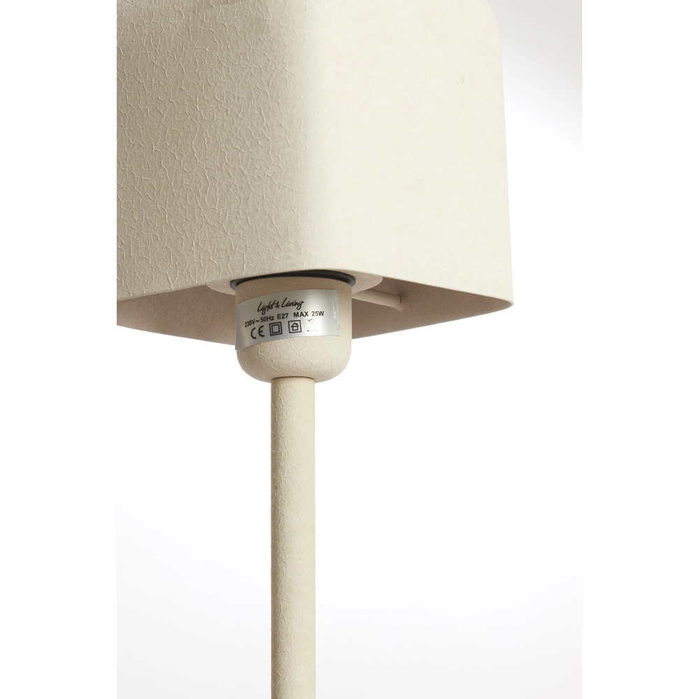 Nachttischlampe Elenie 13x13 cm – matte Creme Light & Living 8717807818647