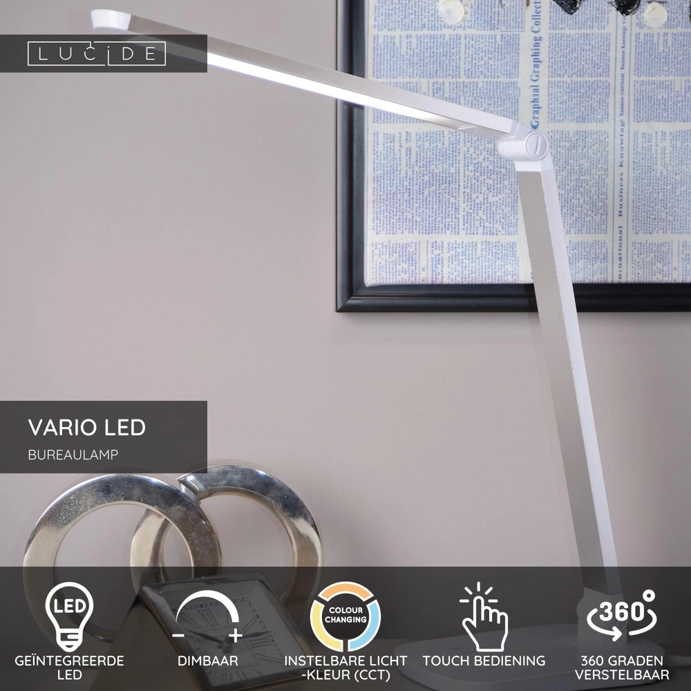 Schreibtischlampe Vario Led Weiß Lucide 5411212241825